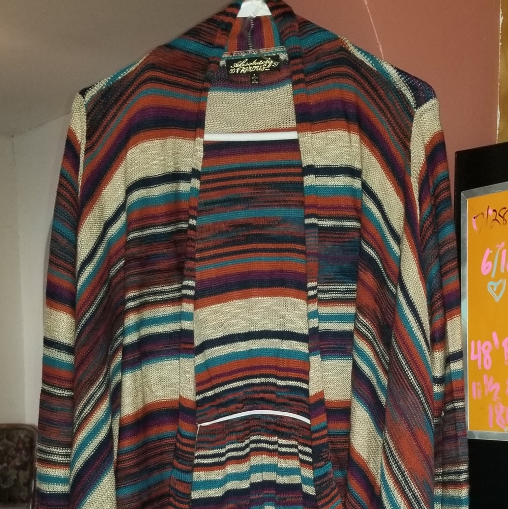 NWOT Multi-color Long Sleeve Shrug